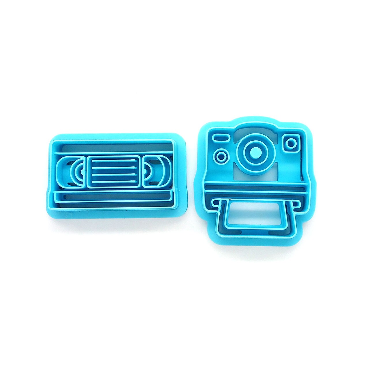 Retro Clay Cutters, VHS Tape & Instant Camera, 2 pcs, Adorabilities